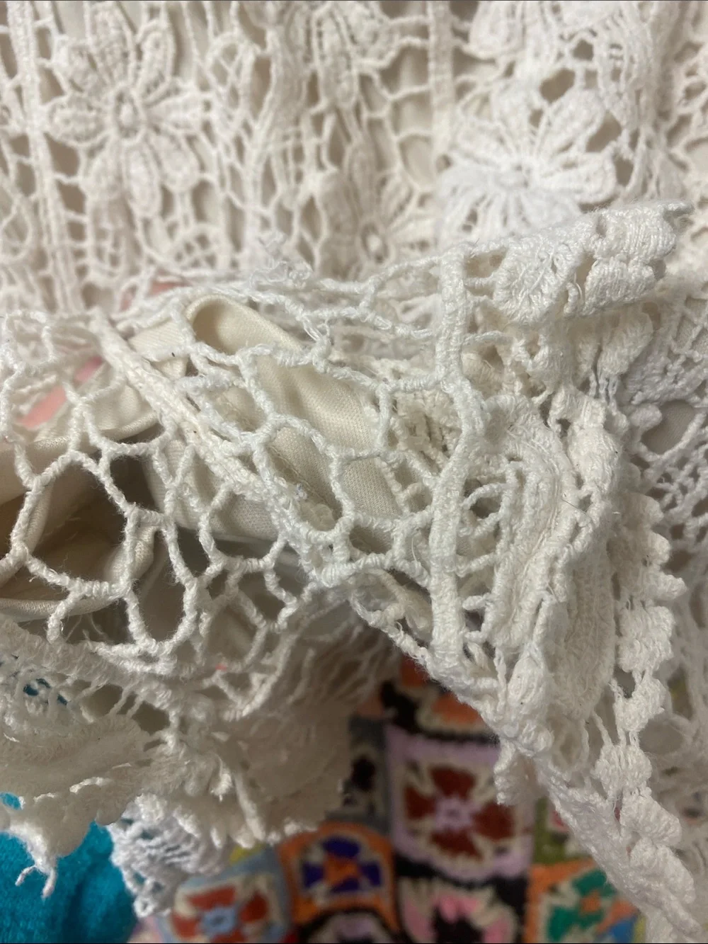 iris Cream Crochet Lace Drawstring Women’s Shorts